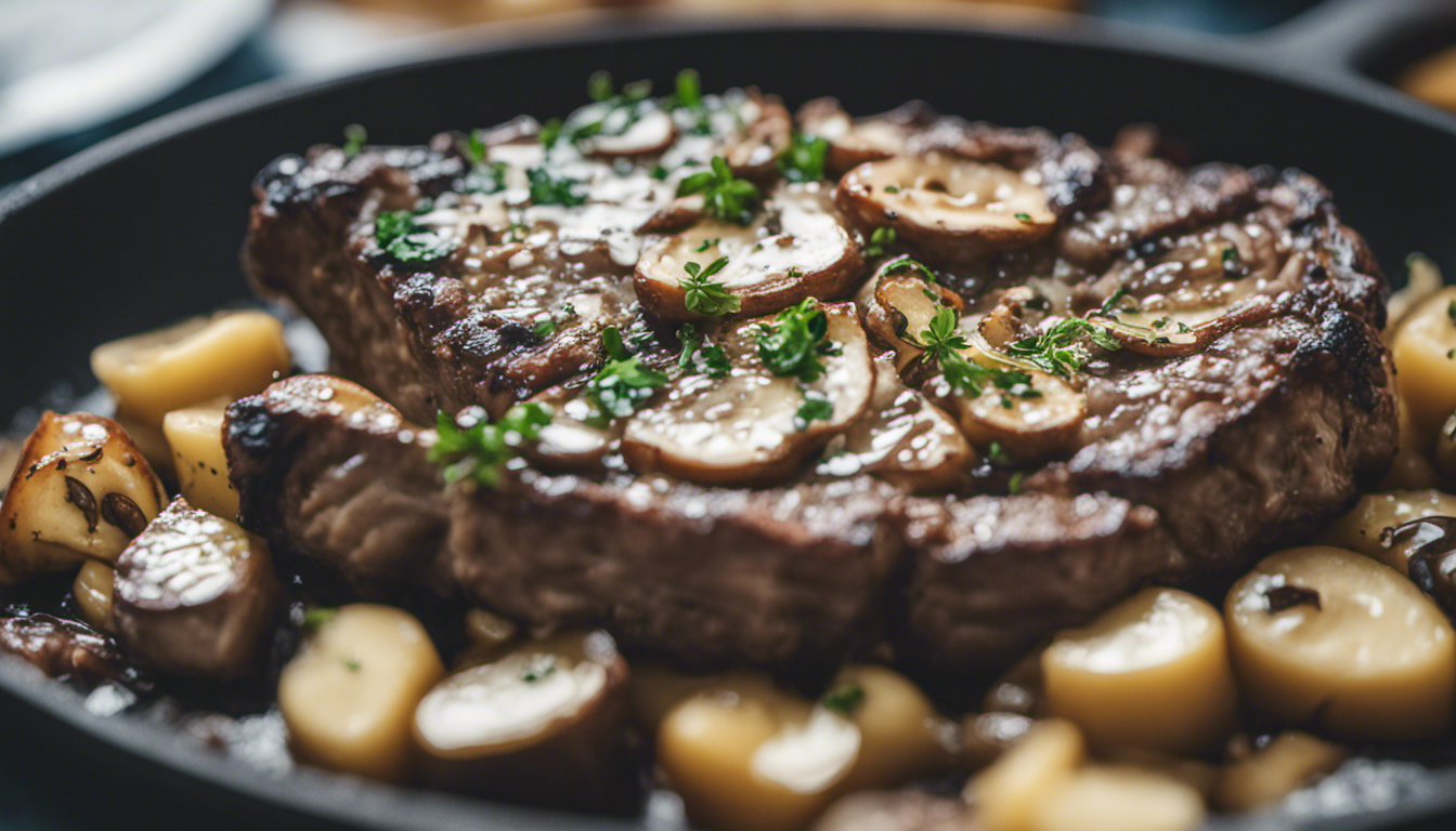 Garlic Butter Steak and Mushroom Skillet