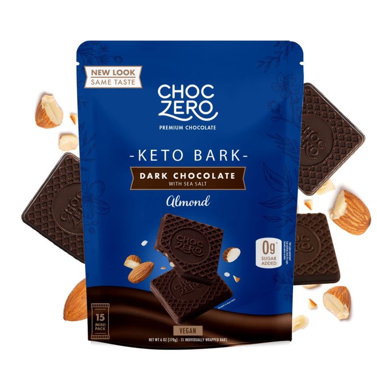 ChocZero Dark Chocolate Keto Bark with Sea Salt and Almonds