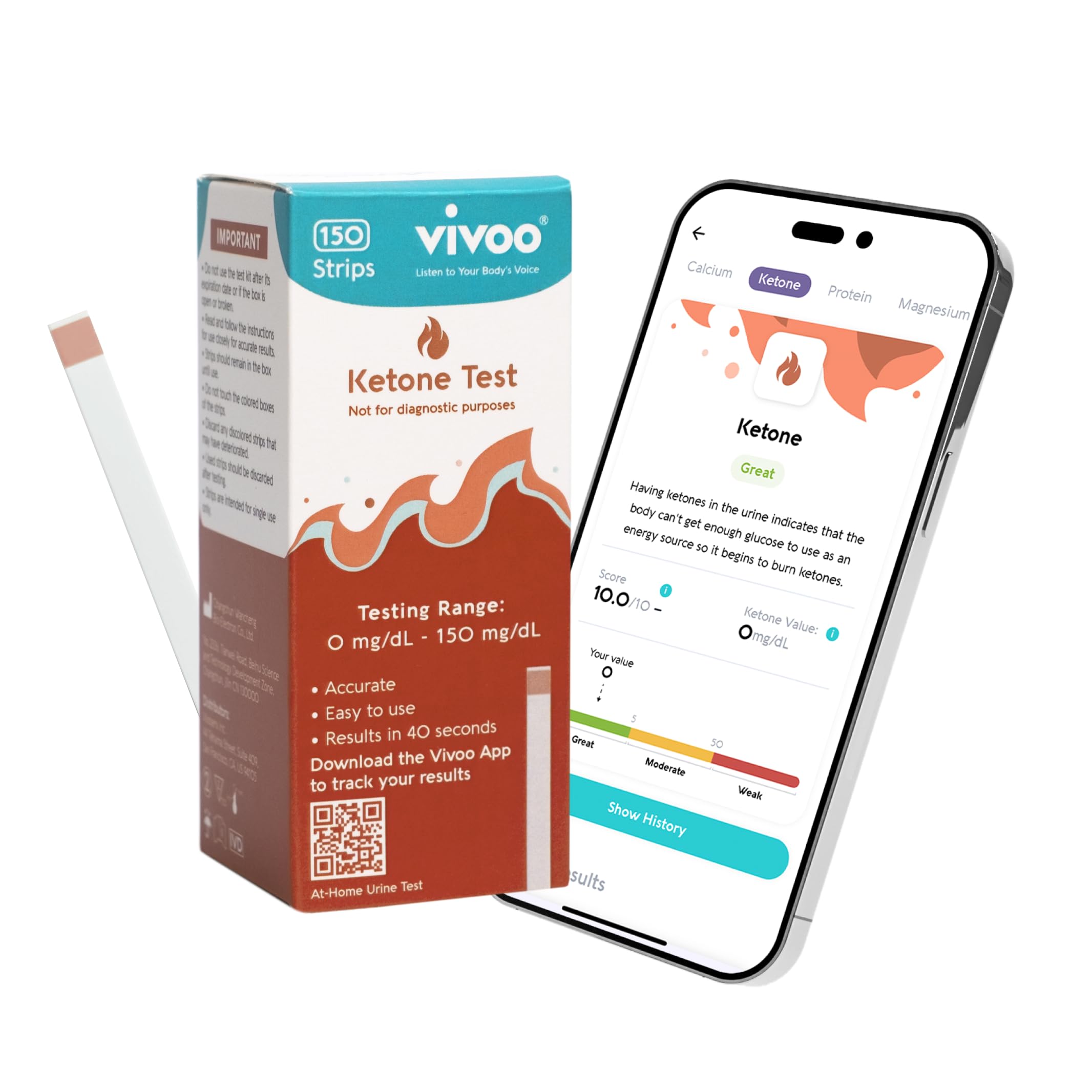 Vivoo Ketone Test Strips